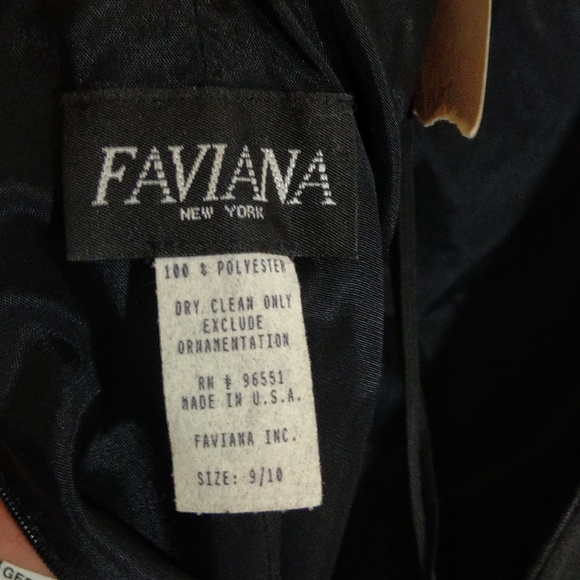 Faviana Beaded Black Gown NWT Vintage? - Picture 7 of 8